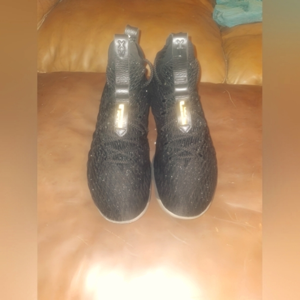 Nike Lebrons XV black gum bottom